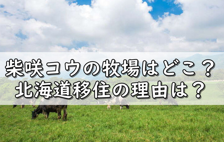 コウ 北海道 柴咲 柴咲コウの共同経営する牧場名が判明！場所(住所)や事業内容とは何？